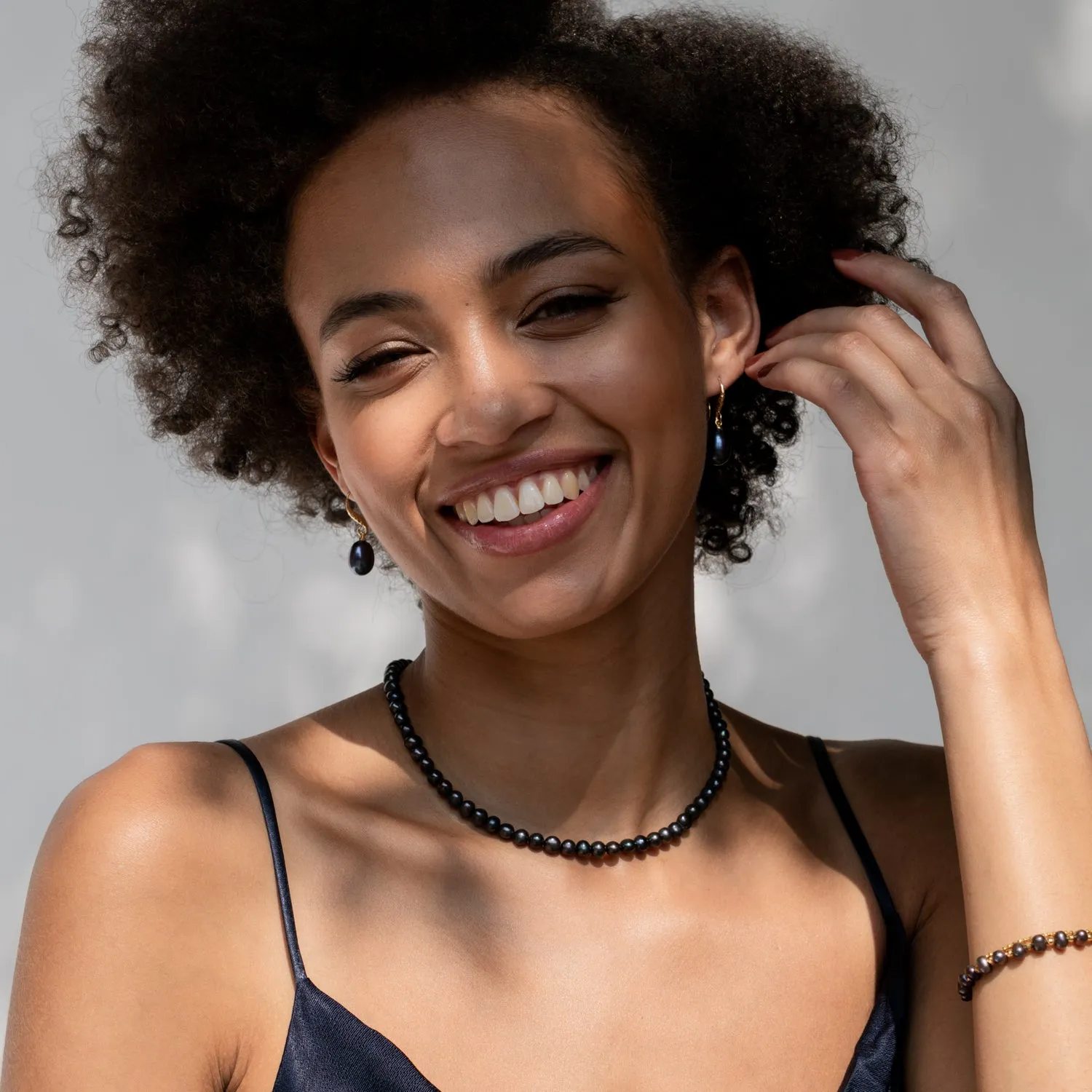 Timeless Peacock Freshwater Pearl Necklace sold by Dower & Hall product image thumbnail 5