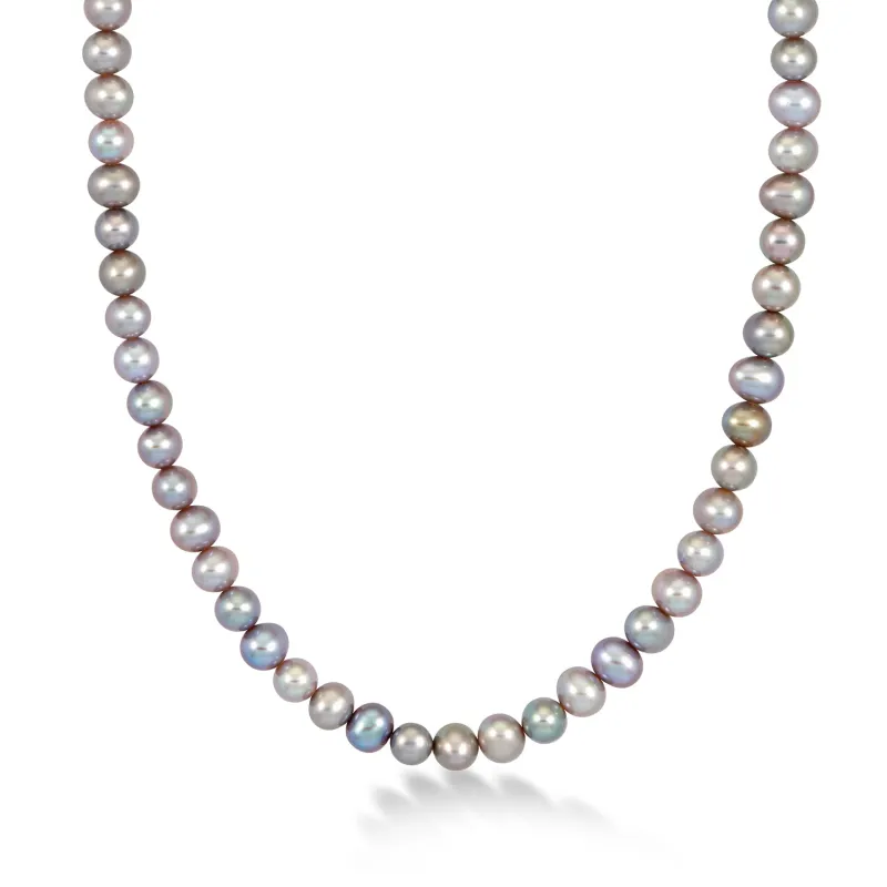 Timeless Dove Grey Freshwater Pearl Necklace sold by Dower & Hall