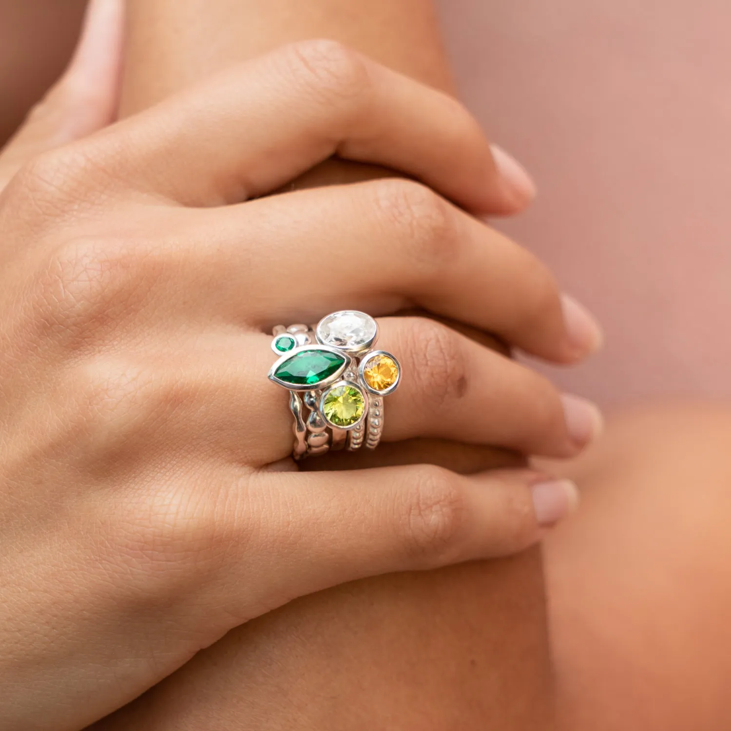 Envy Twinkle Stacking Rings sold by Dower & Hall product image thumbnail 2