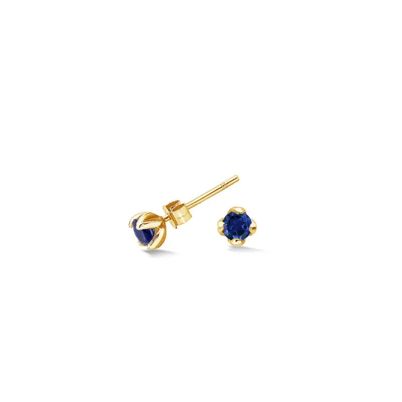 14k Gold & Sapphire Stargazer Studs sold by Dower & Hall