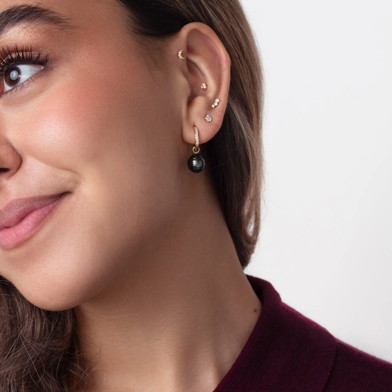 9k Diamond Trio Single Labret sold by Dower & Hall product image thumbnail 3