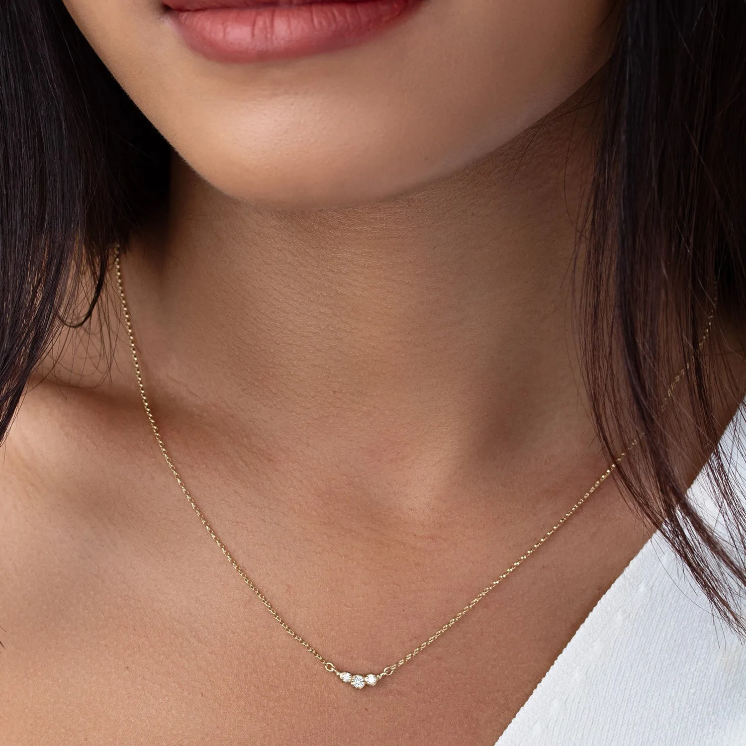 14k Gold Stargazer Trio Diamond Pendant sold by Dower & Hall product image thumbnail 2