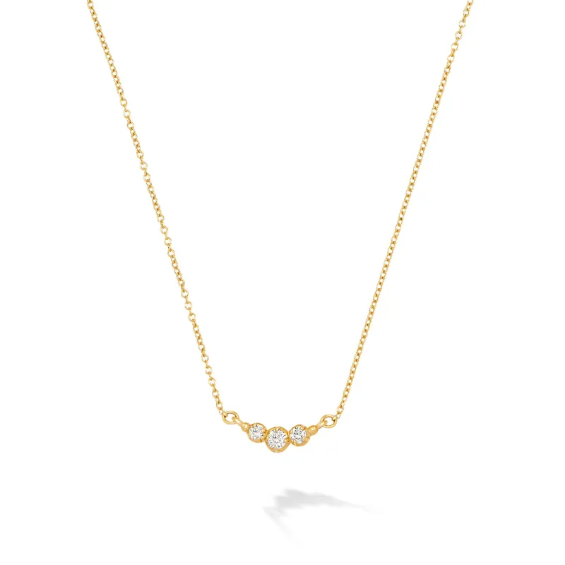14k Gold Stargazer Trio Diamond Pendant sold by Dower & Hall