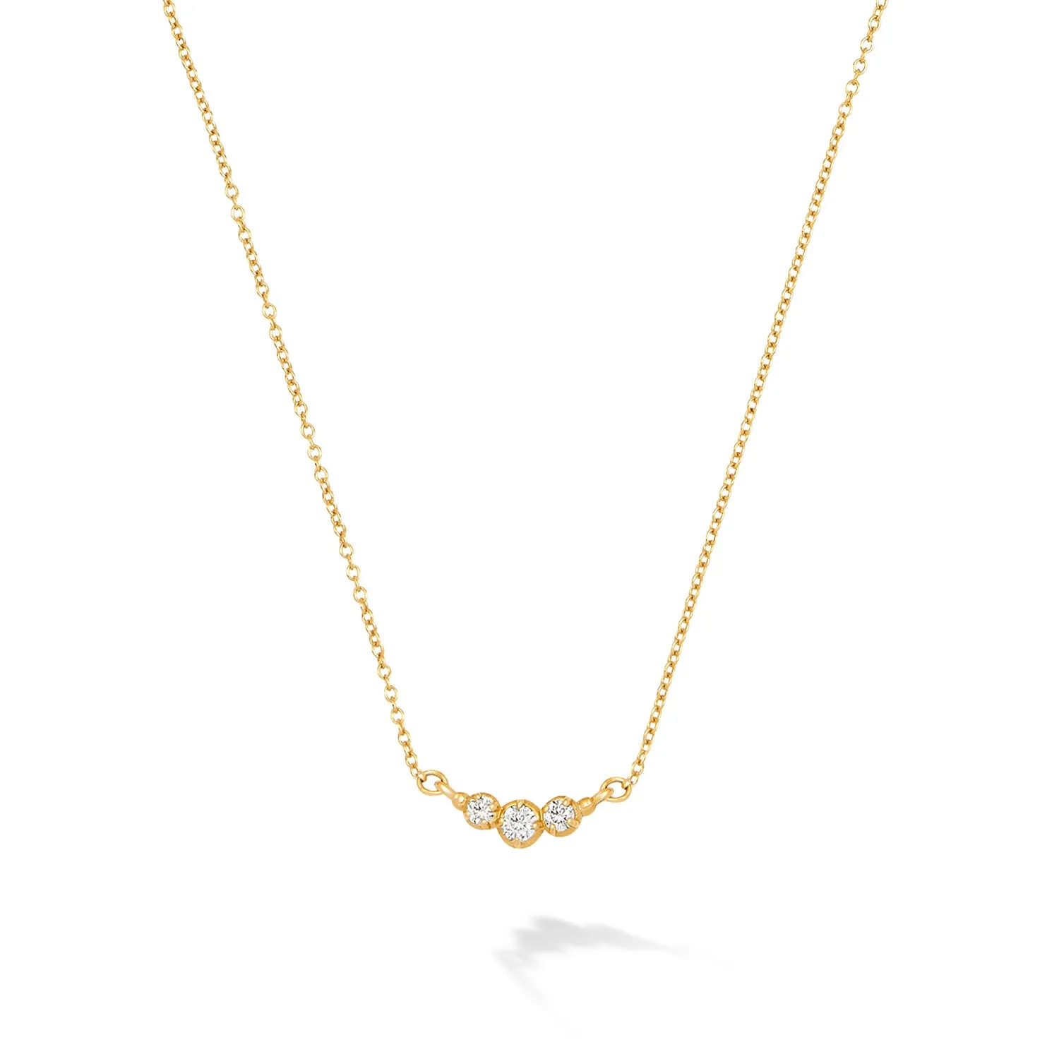 14k Gold Stargazer Trio Diamond Pendant sold by Dower & Hall
