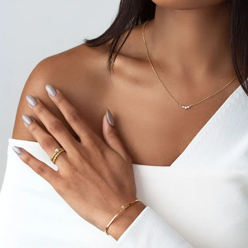 14k Gold Stargazer Trio Diamond Pendant sold by Dower & Hall product image thumbnail 3