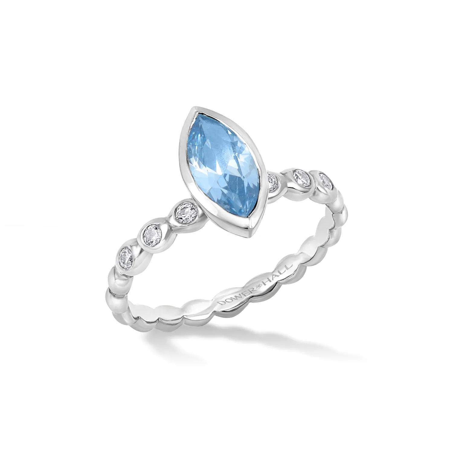 14k Bubbles Narrative Ring with Marquise Aquamarine sold by Dower & Hall product image thumbnail 5