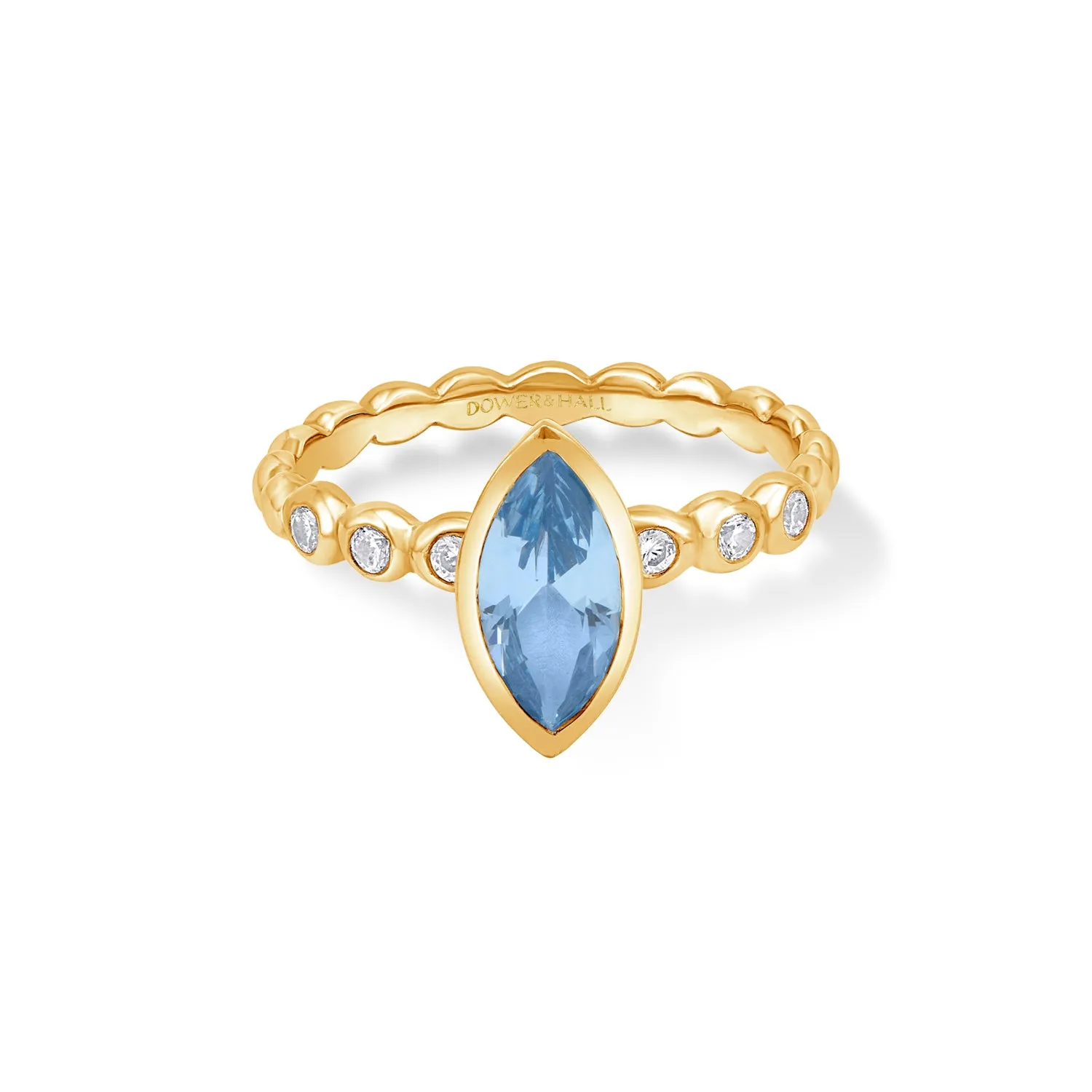 14k Bubbles Narrative Ring with Marquise Aquamarine sold by Dower & Hall product image thumbnail 4