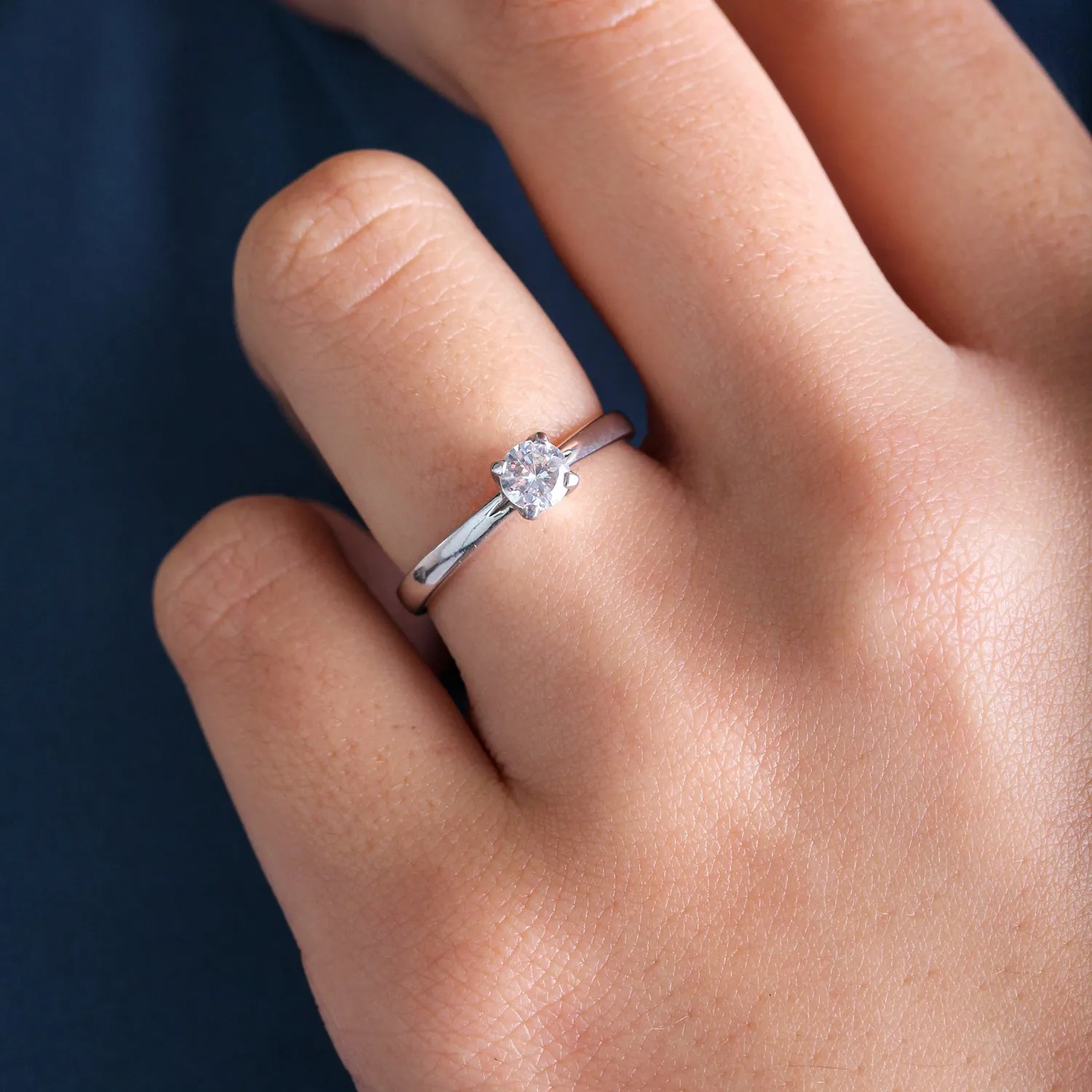 Flute Diamond Engagement Ring sold by Dower & Hall product image thumbnail 2