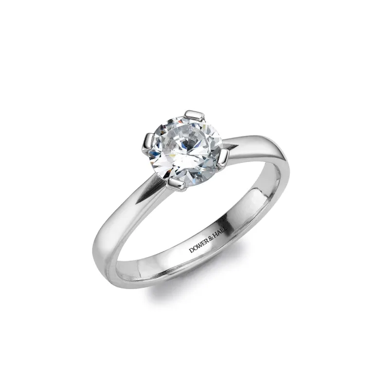 Flute Diamond Engagement Ring sold by Dower & Hall