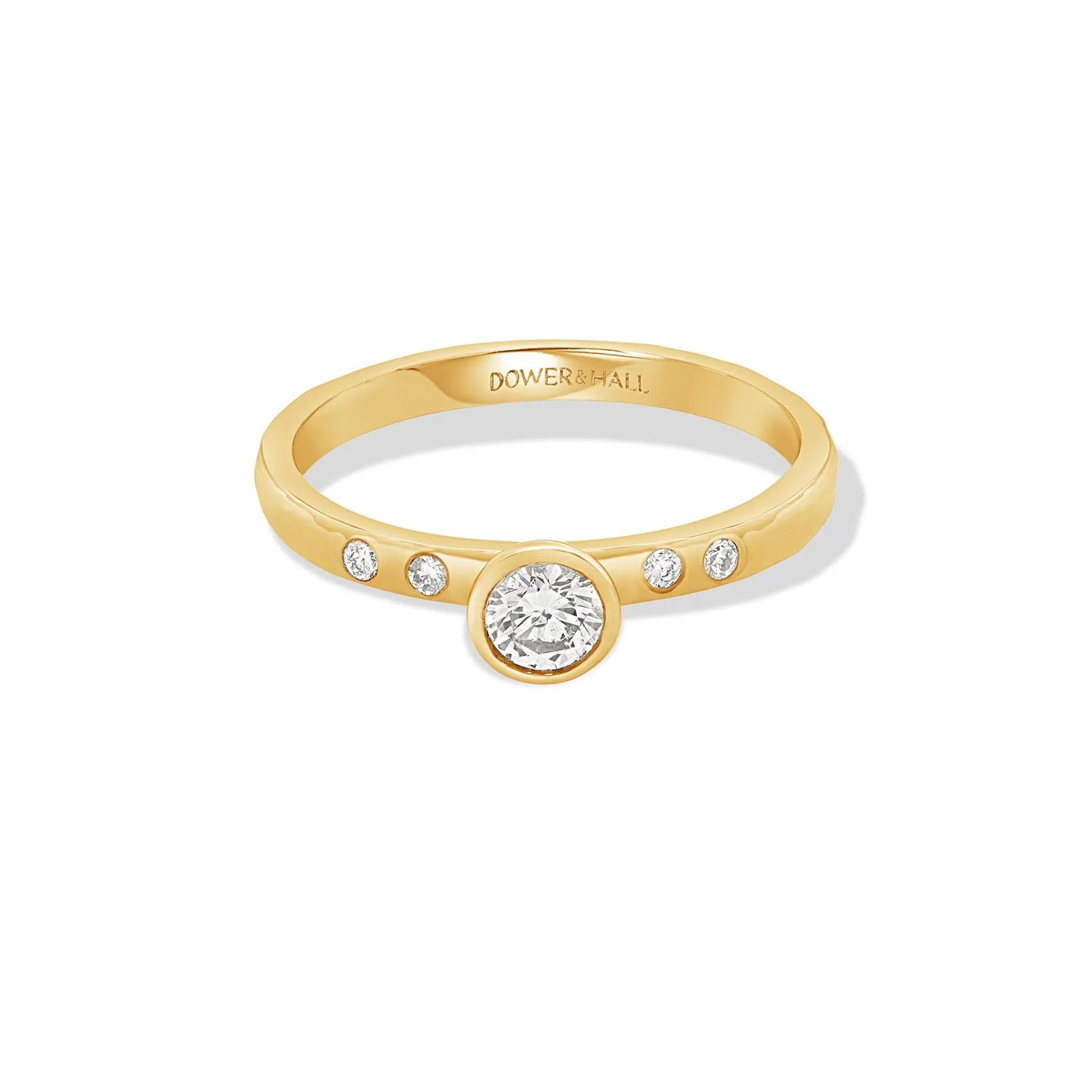 14k Hammered Narrative Ring - 0.25ct sold by Dower & Hall product image thumbnail 3