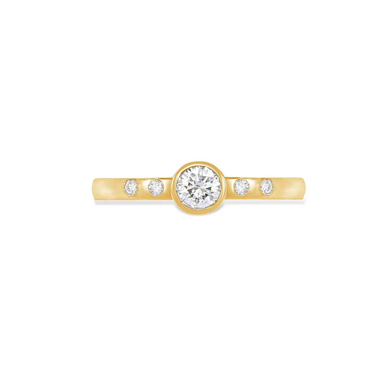 14k Hammered Narrative Ring - 0.25ct sold by Dower & Hall product image thumbnail 4