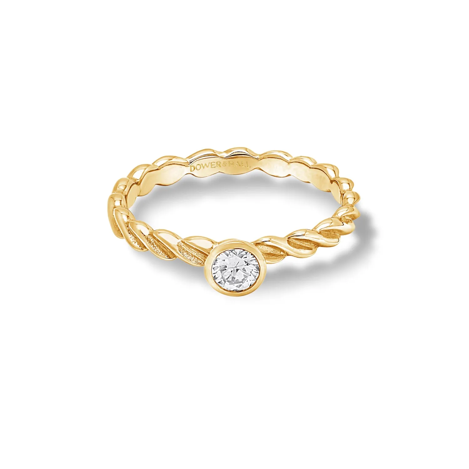 14k Twist Narrative Ring with 0.25ct Diamond sold by Dower & Hall product image thumbnail 4