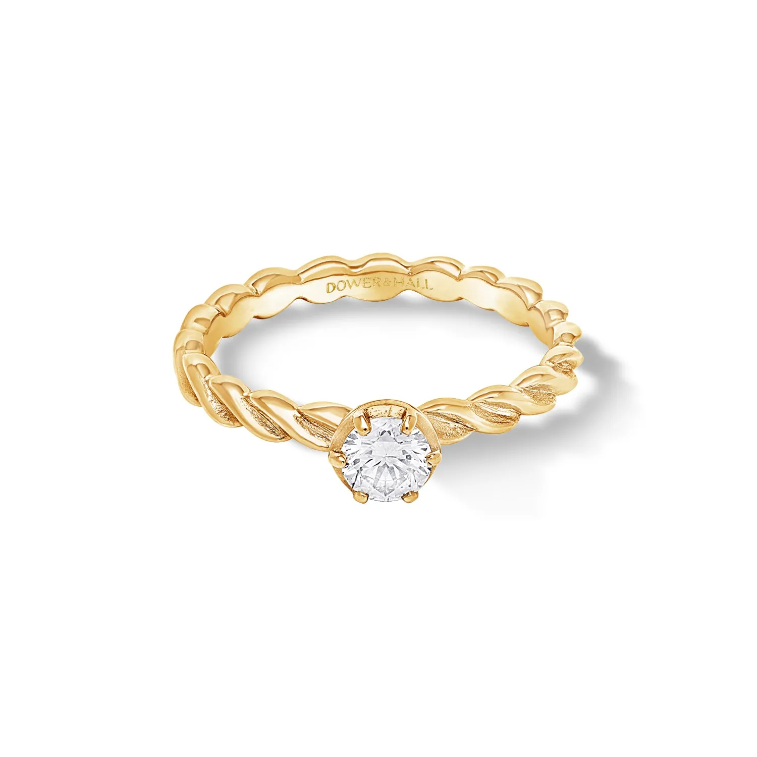14k Twist Narrative Ring with 0.33ct Diamond sold by Dower & Hall product image thumbnail 5