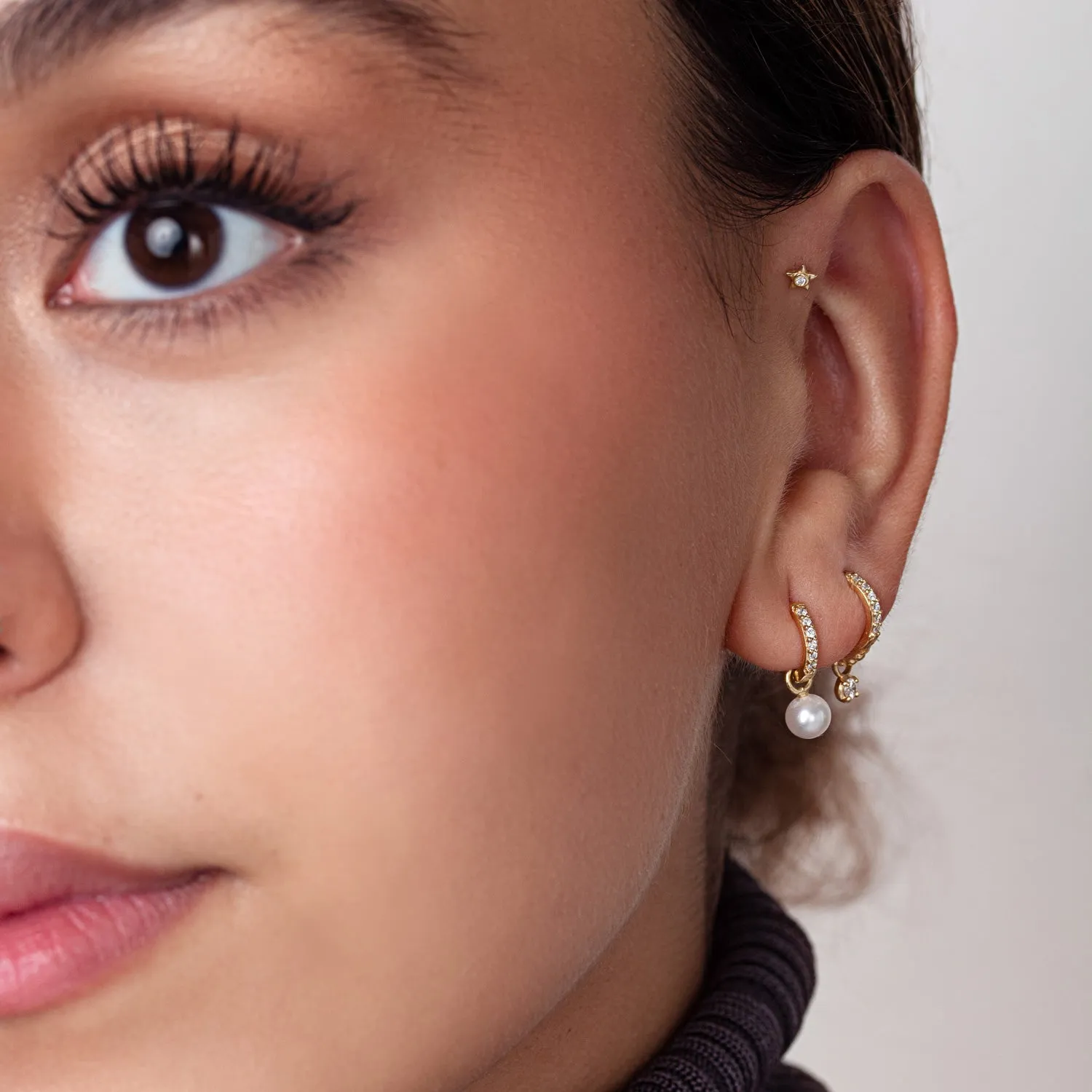 9k Diamond Stargazer Single Labret sold by Dower & Hall product image thumbnail 3