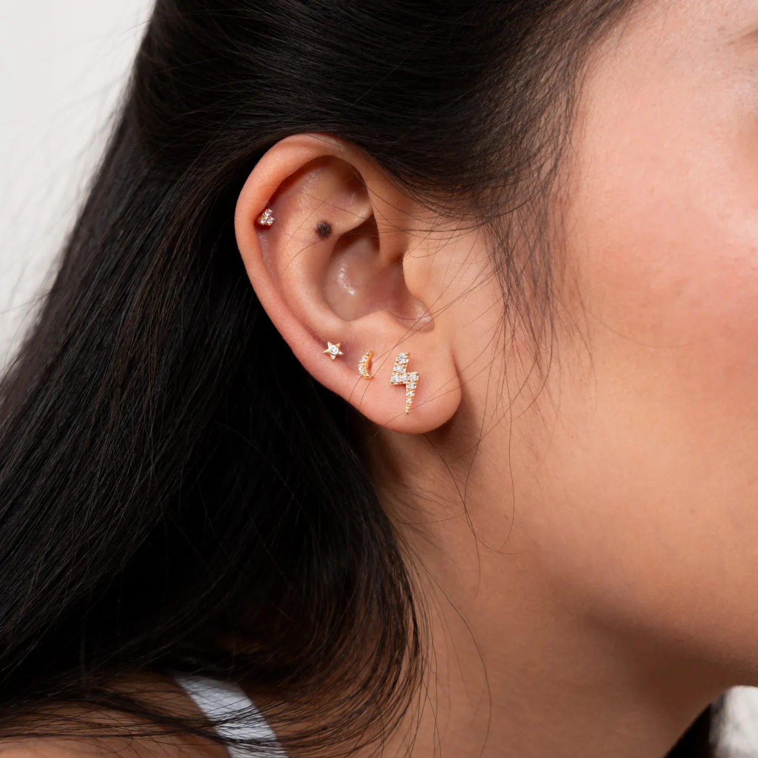 9k Diamond Stargazer Single Labret sold by Dower & Hall product image thumbnail 4