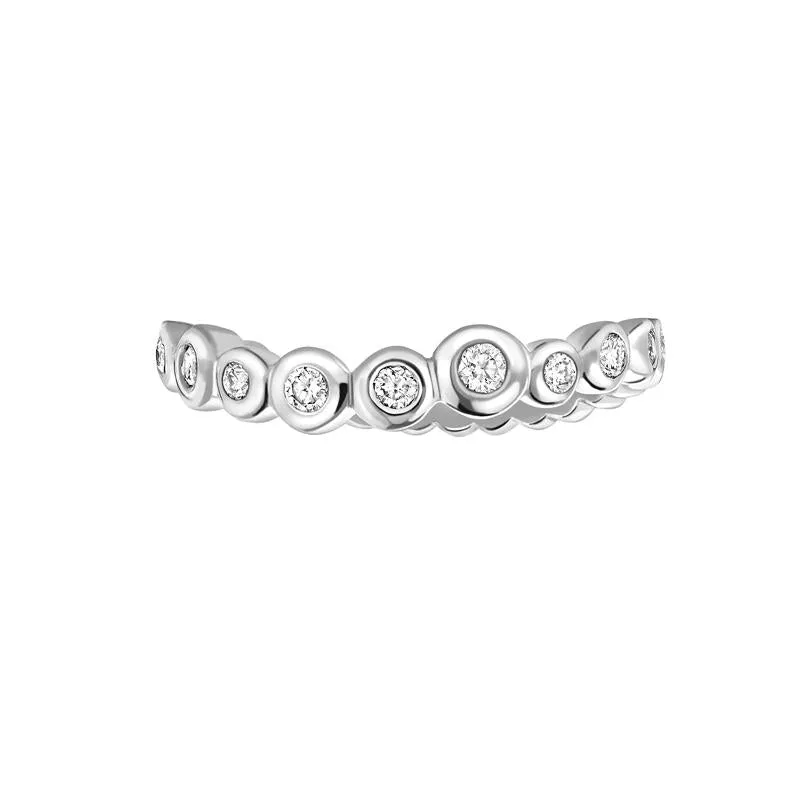Platinum Undulating Half Eternity Ring - 0.25CT sold by Dower & Hall product image thumbnail 2