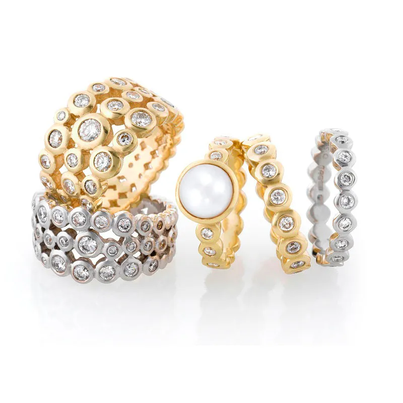 Platinum Undulating Half Eternity Ring - 0.25CT sold by Dower & Hall product image thumbnail 3