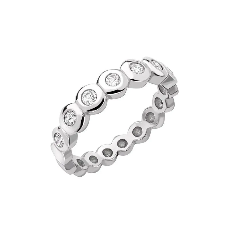 Platinum Dotty Half Eternity Ring - 0.25CT sold by Dower & Hall
