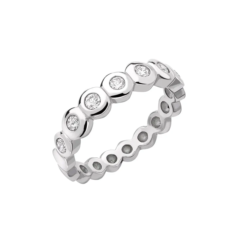 Platinum Diamond Dotty Half Eternity Ring - 0.33ct sold by Dower & Hall