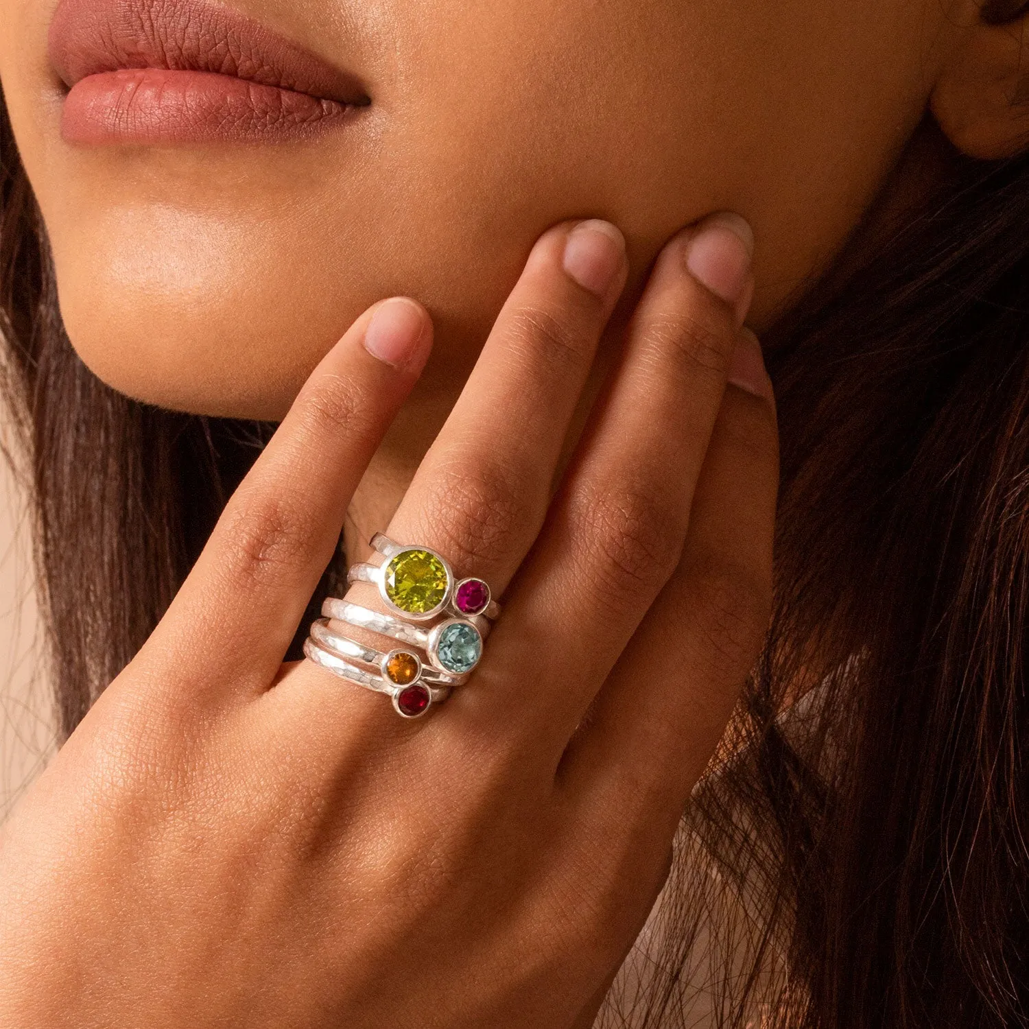 Rainbow Twinkle™ Stacking Rings sold by Dower & Hall product image thumbnail 4
