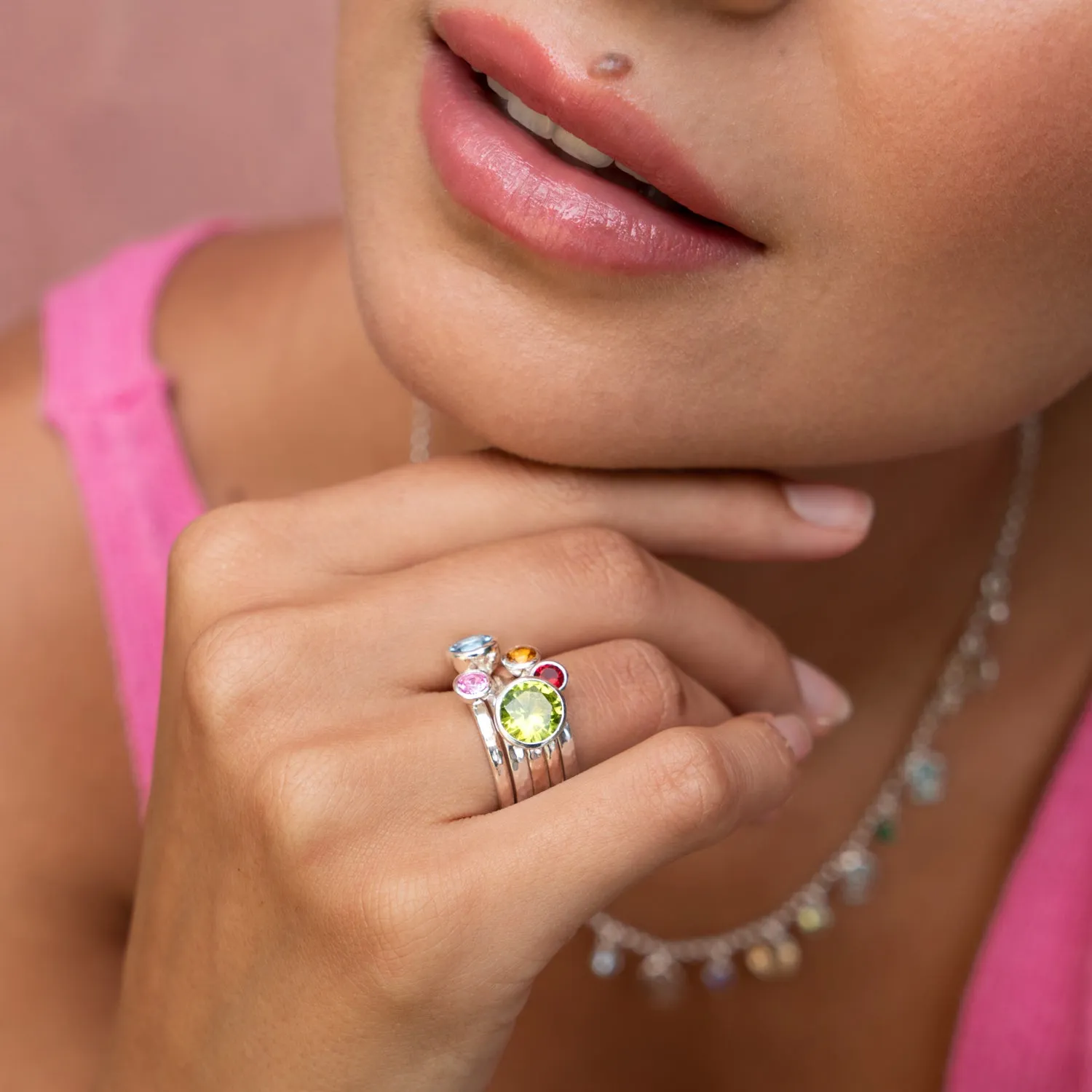 Rainbow Twinkle™ Stacking Rings sold by Dower & Hall product image thumbnail 3