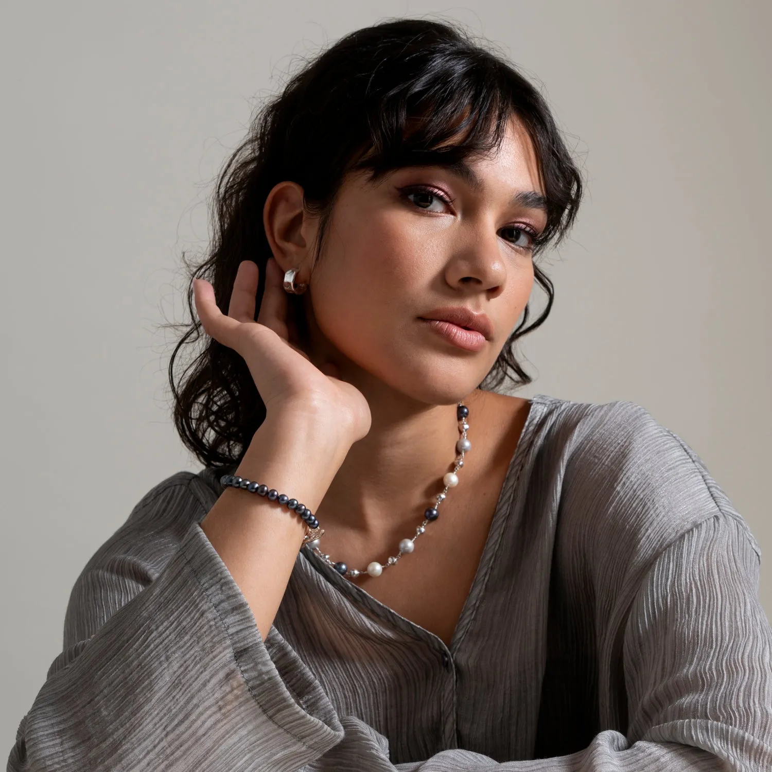 Timeless Peacock Freshwater Pearl Bracelet sold by Dower & Hall product image thumbnail 2