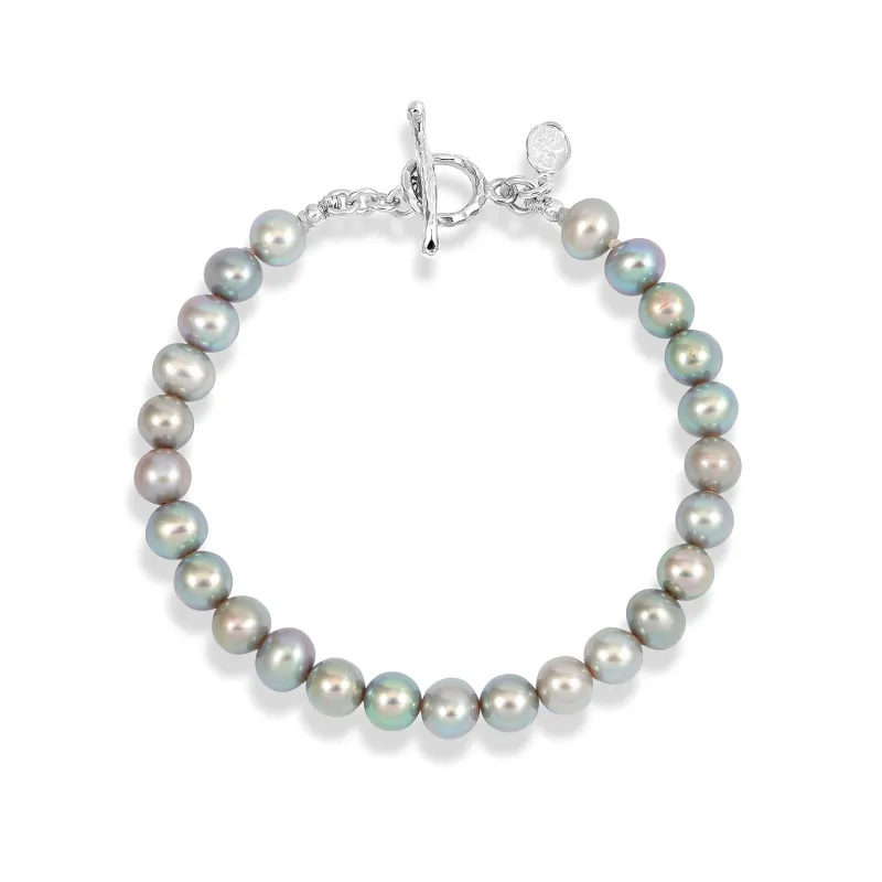 Timeless Dove Grey Freshwater Pearl Bracelet sold by Dower & Hall