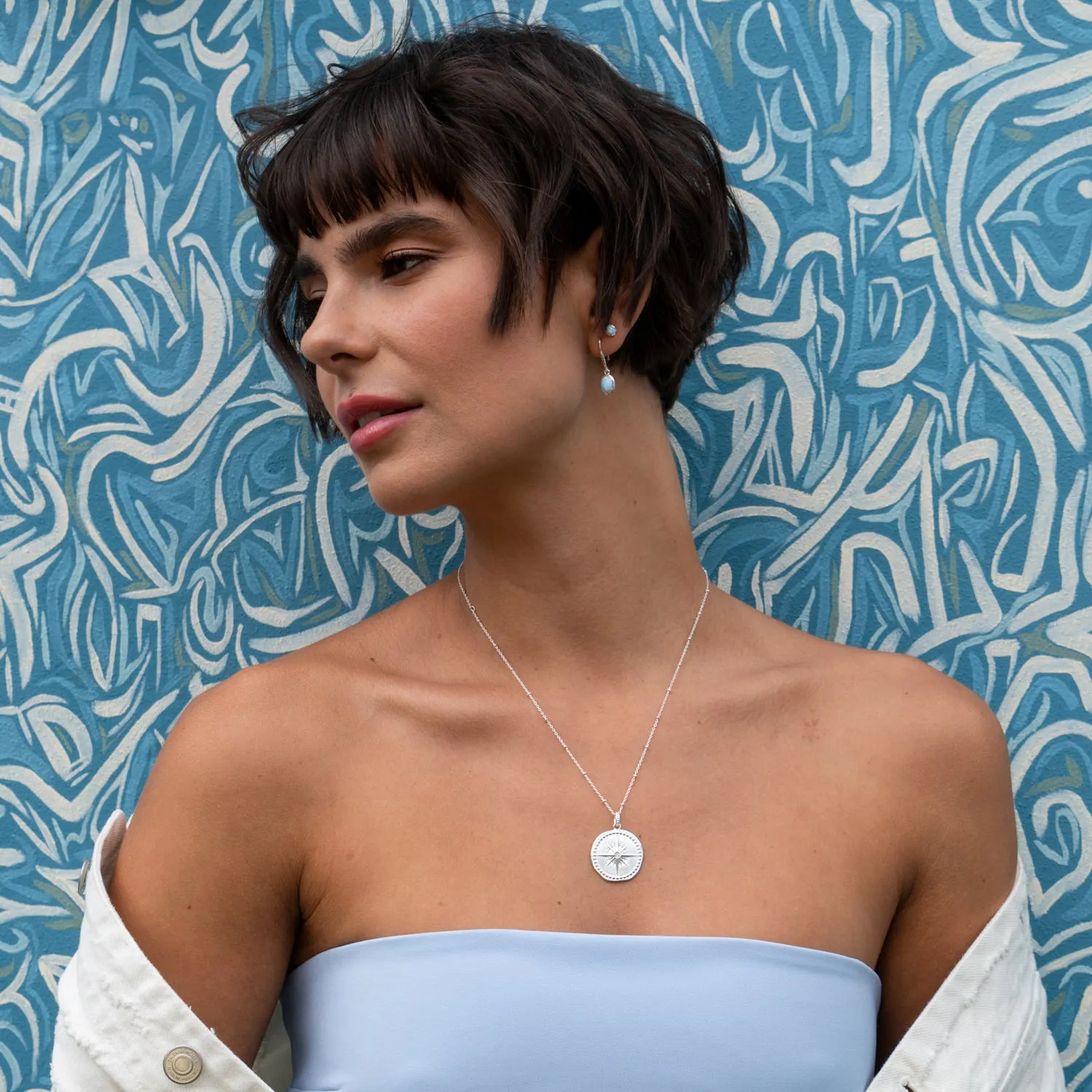 Oval Opal Array Drop Earrings sold by Dower & Hall product image thumbnail 3