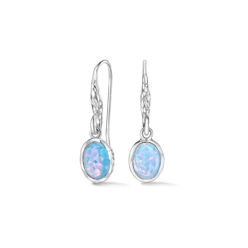 Oval Opal Array Drop Earrings sold by Dower & Hall