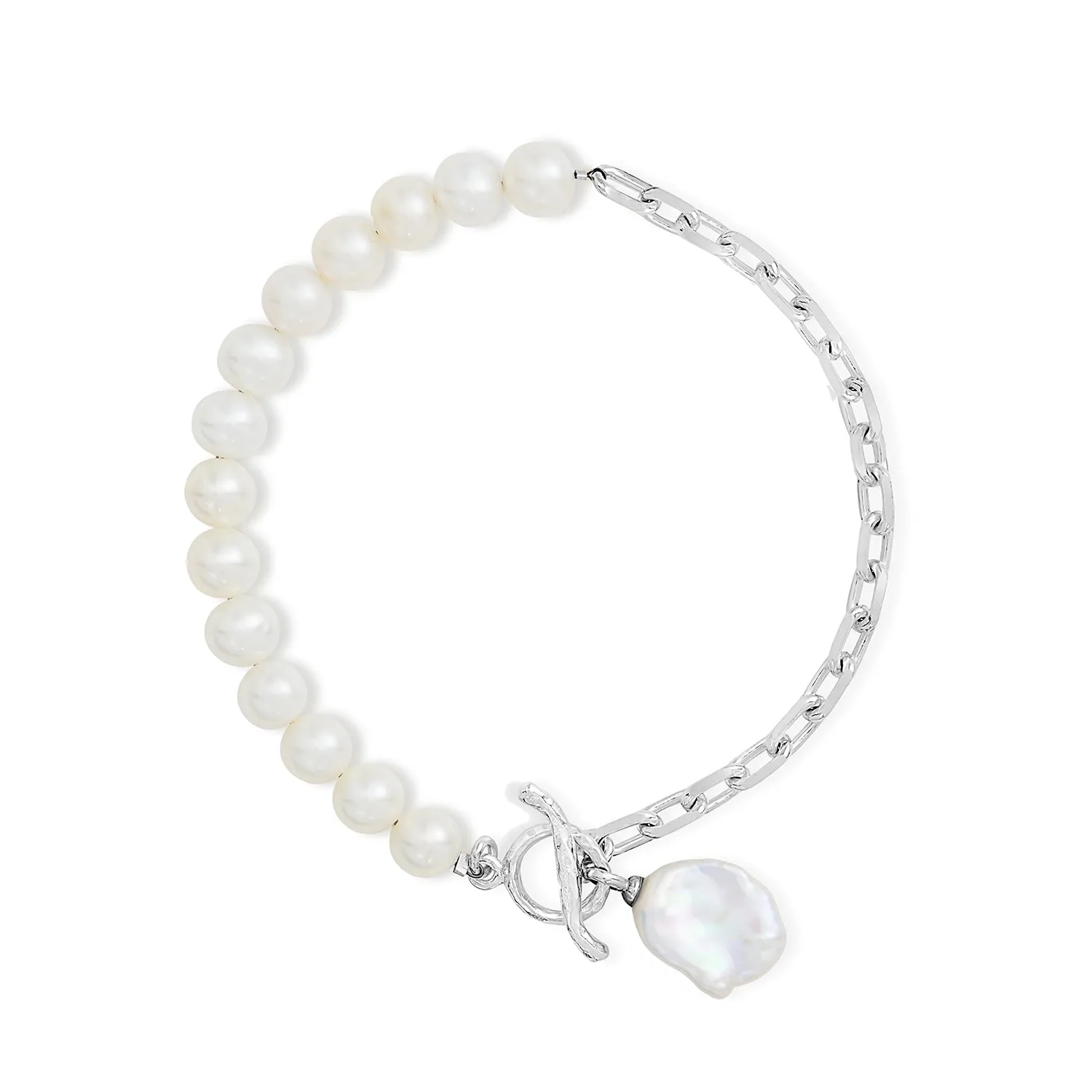 Timeless Keshi Pearl Chain Bracelet sold by Dower & Hall product image thumbnail 4