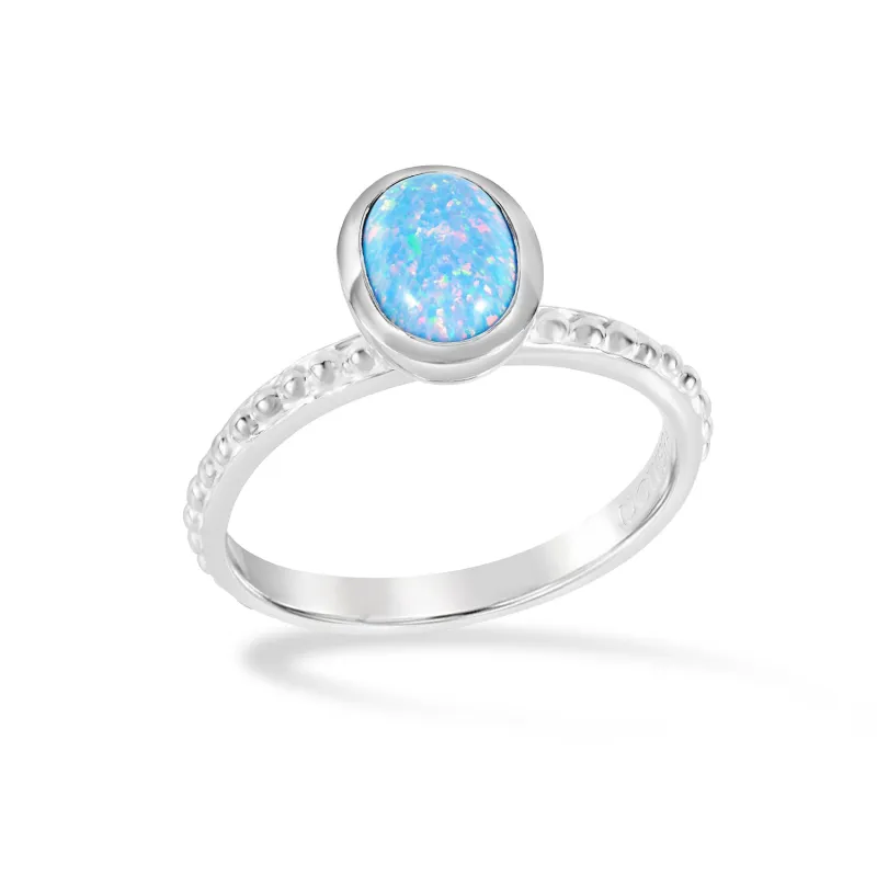 Oval Opal Granular Dotty Twinkle Ring sold by Dower & Hall