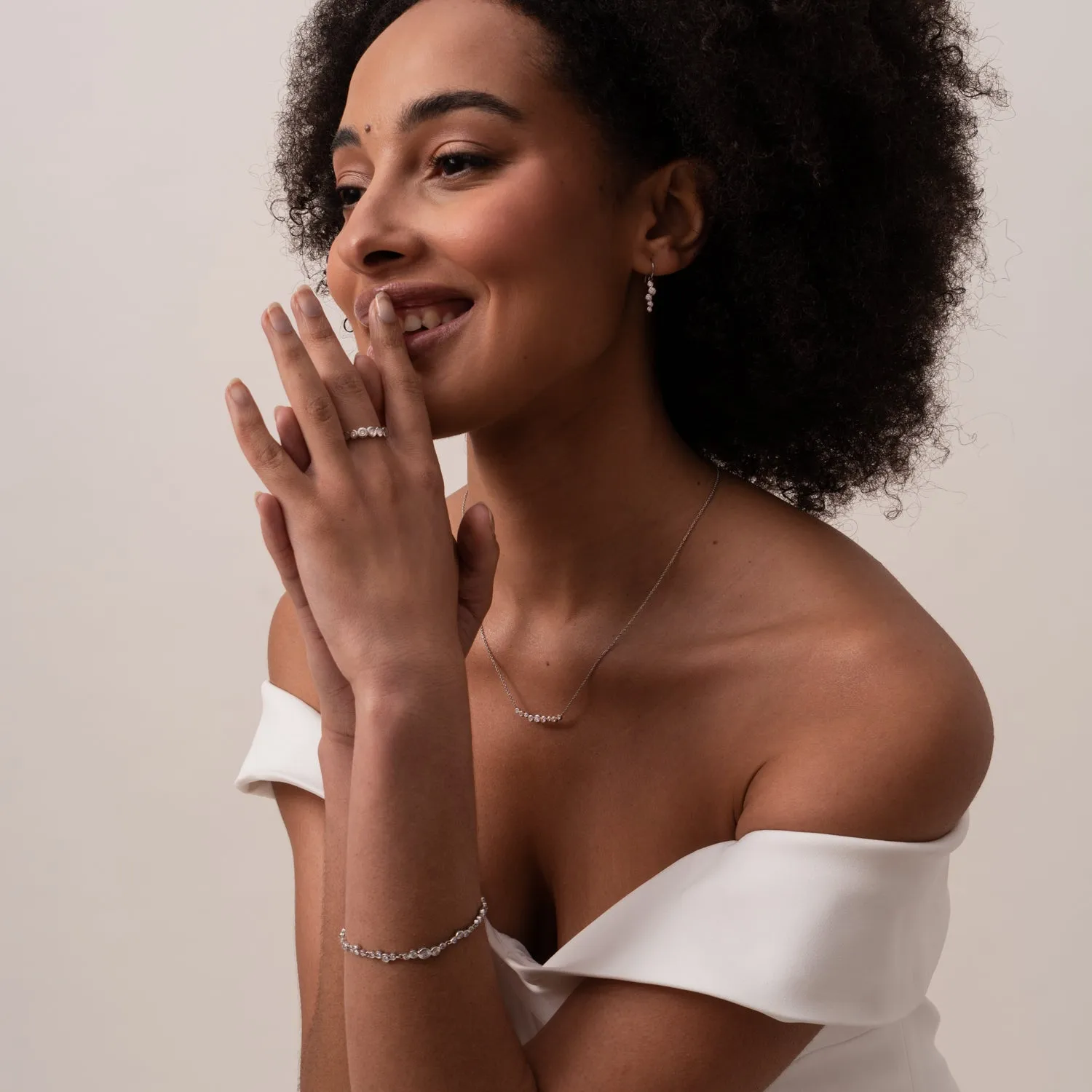 18k Gold & Diamond Dotty Half Eternity Ring - 0.33ct sold by Dower & Hall product image thumbnail 2