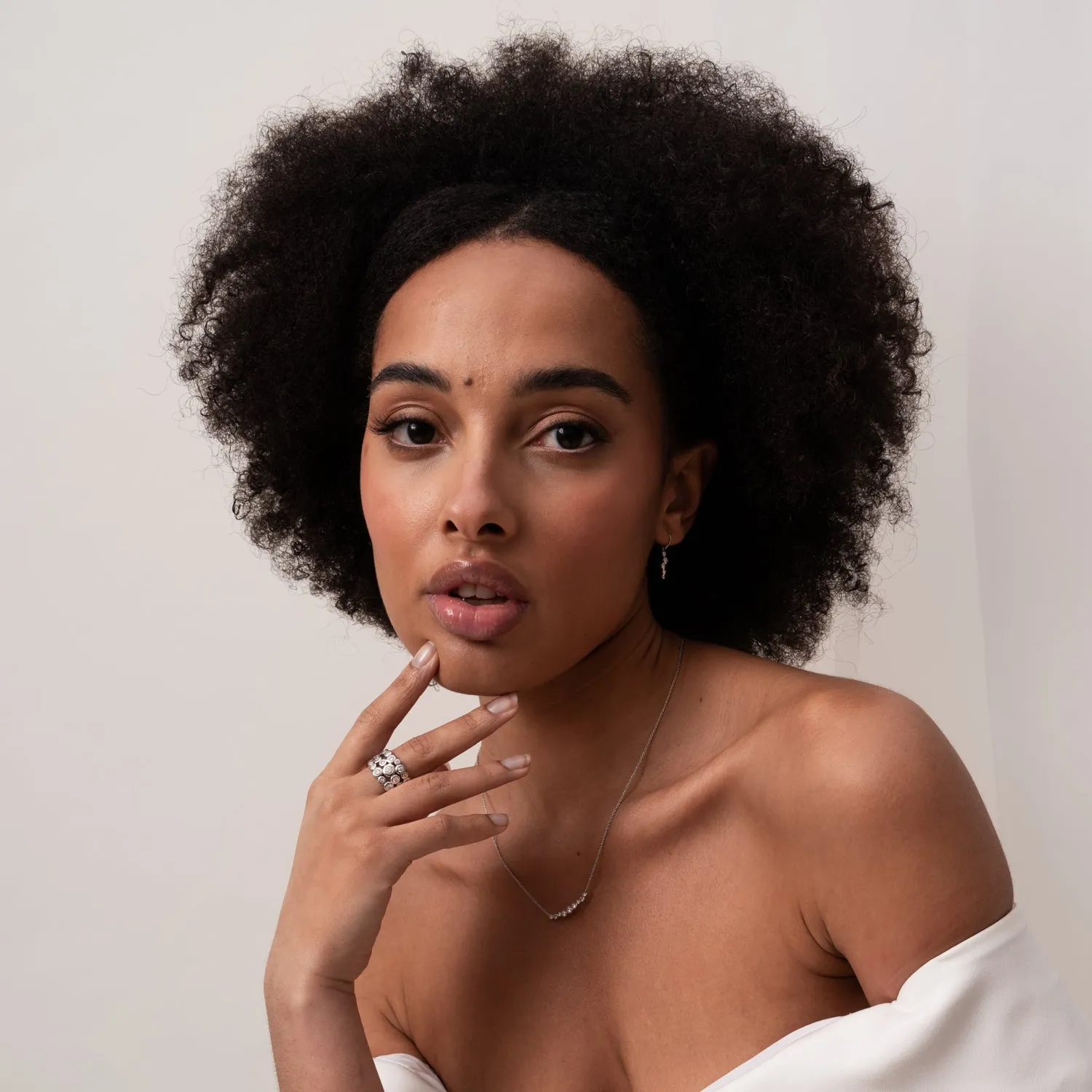 18k Gold & Diamond Triple Row Dotty Ring - 2.00CT sold by Dower & Hall product image thumbnail 2