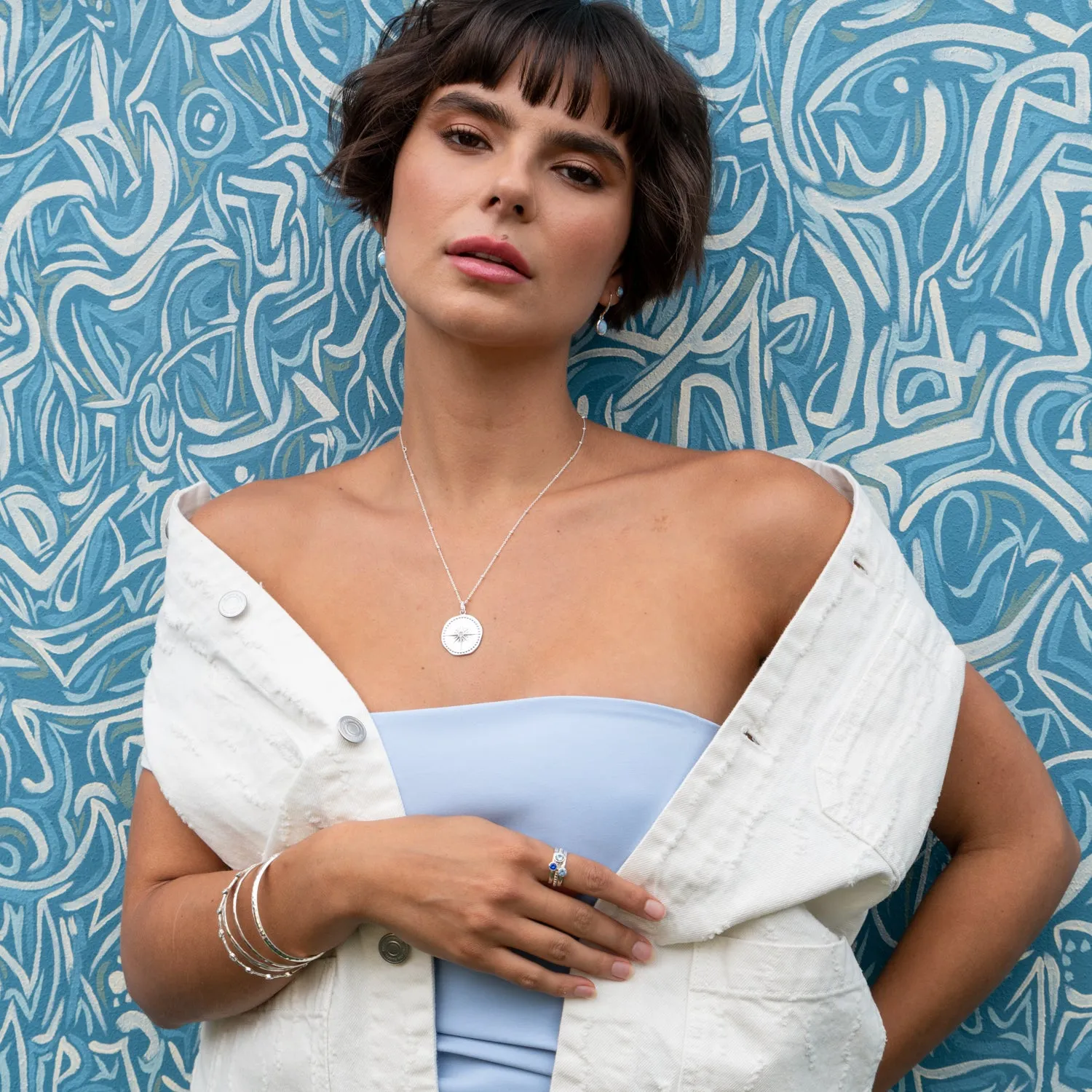 Diamond True North Talisman Necklace sold by Dower & Hall product image thumbnail 4