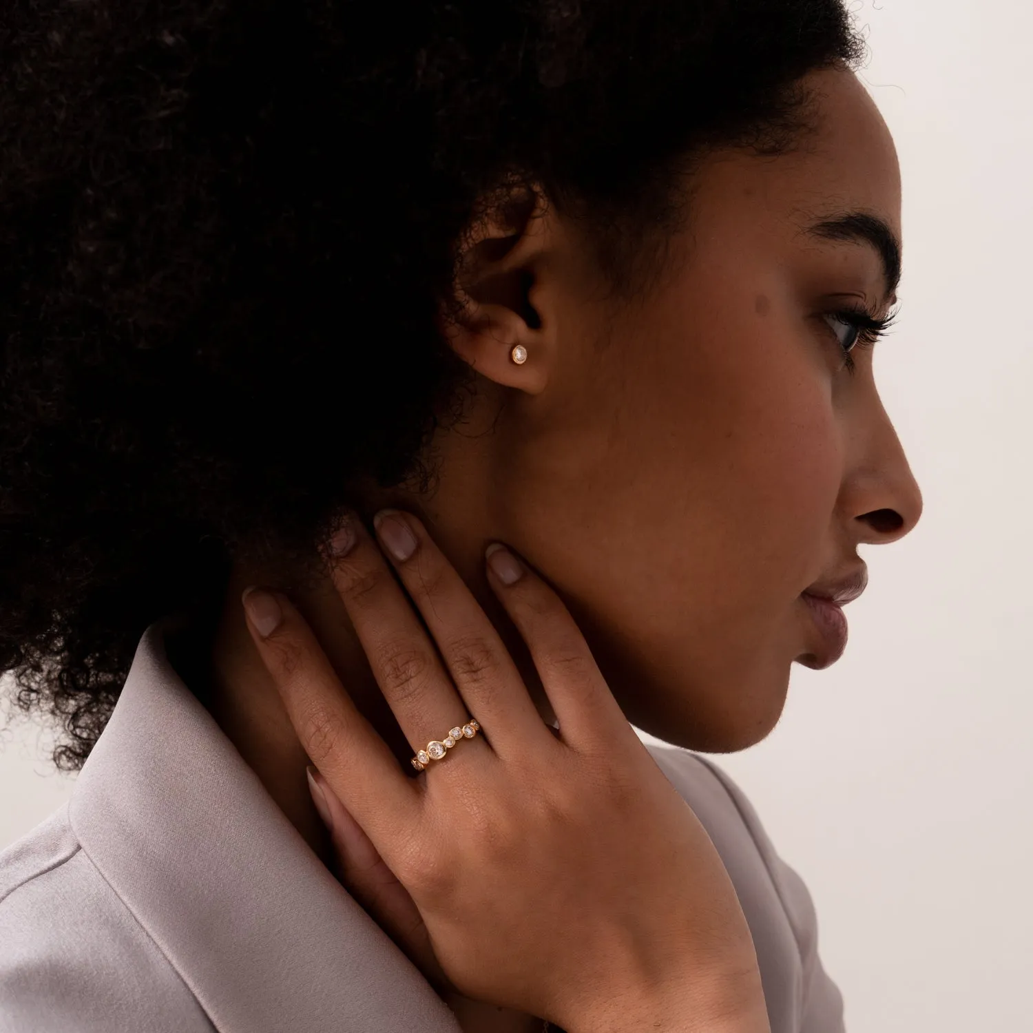 18k Gold & Diamond Cascade Ring - 0.75ct sold by Dower & Hall product image thumbnail 2