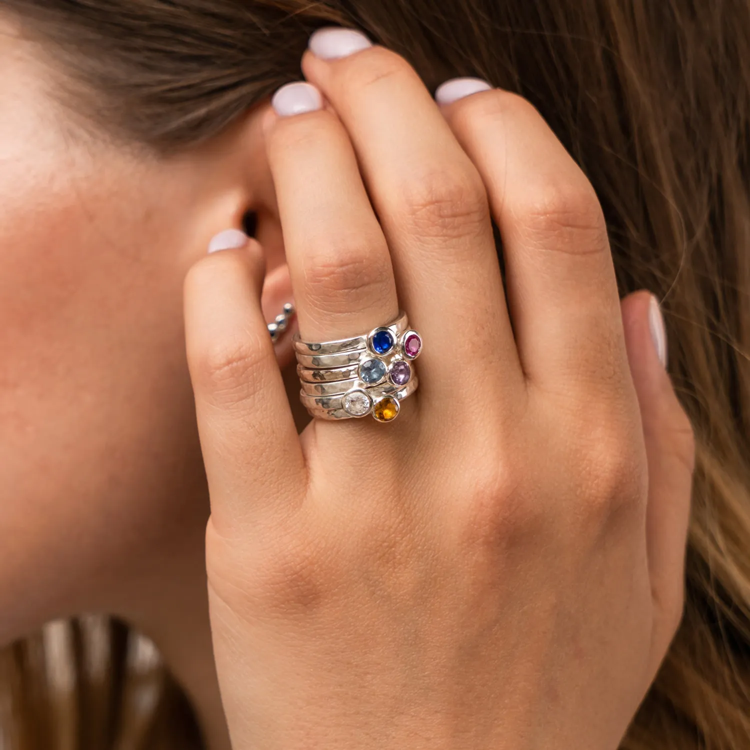 Carnival Twinkle Stacking Rings sold by Dower & Hall product image thumbnail 5