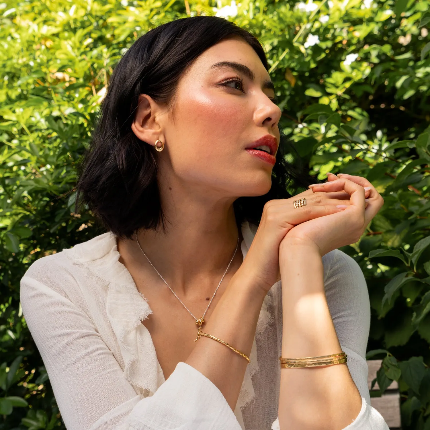 Adjustable Chain & Nugget Trio Pendant sold by Dower & Hall product image thumbnail 4