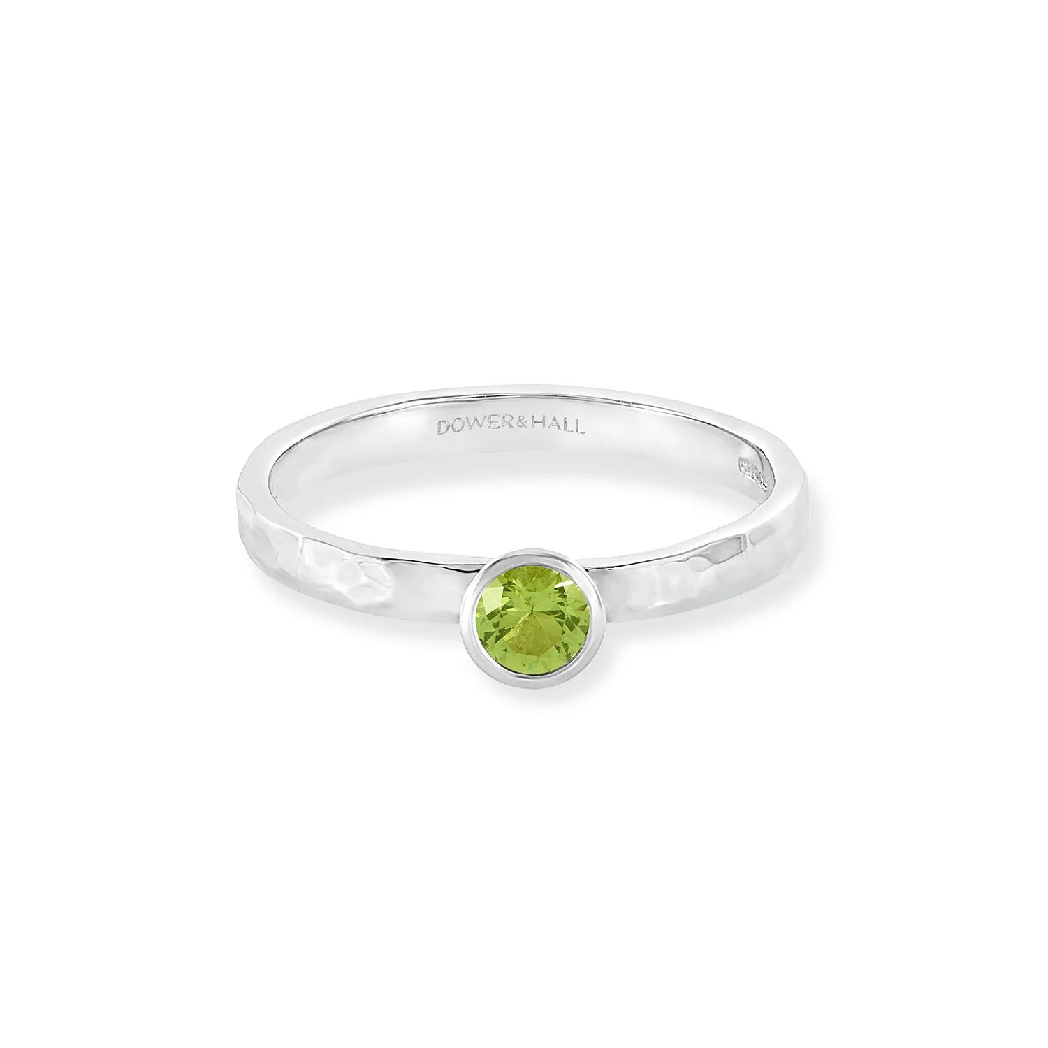 4mm Peridot Hammered Twinkle Ring sold by Dower & Hall product image thumbnail 4