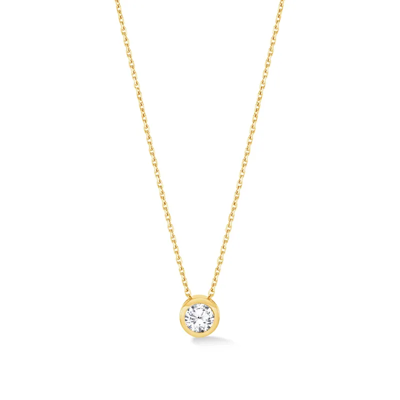 18k Gold Solitaire Cascade Diamond Pendant sold by Dower & Hall