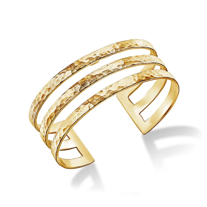 25mm Triple Bar Nomad Cuff sold by Dower & Hall