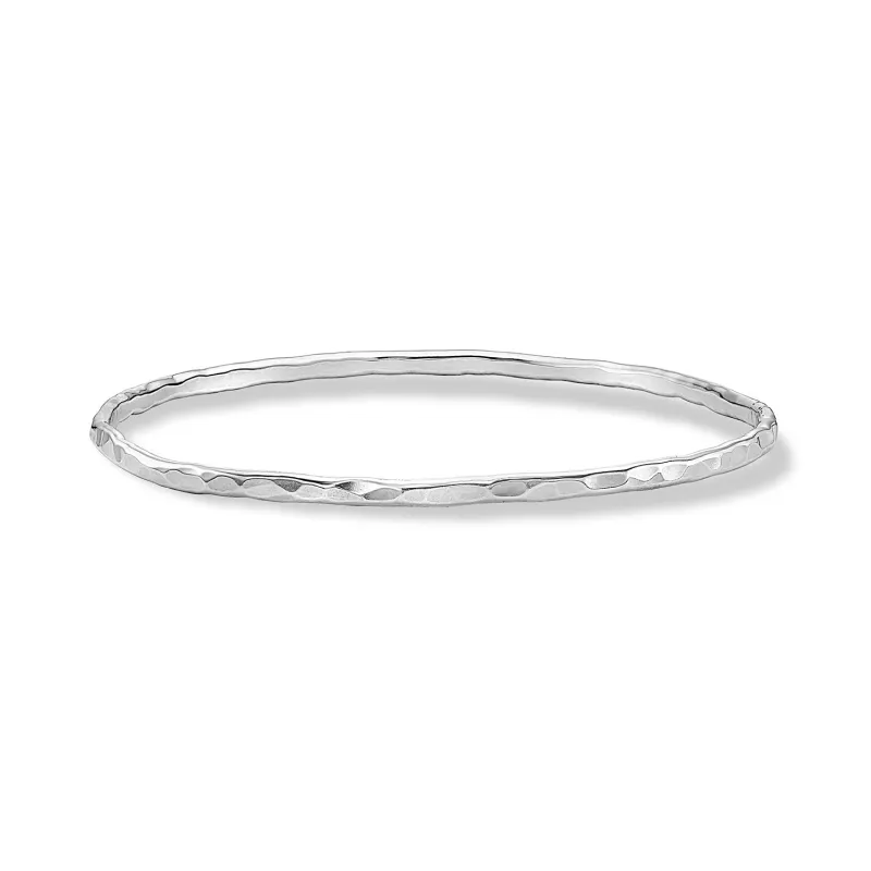 Men's 3mm Hammered Nomad Bangle sold by Dower & Hall