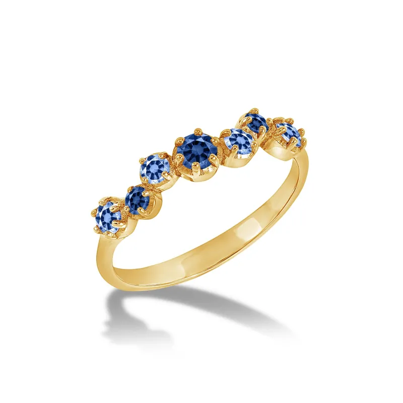 18k Gold & Sapphire Stargazer Ring sold by Dower & Hall