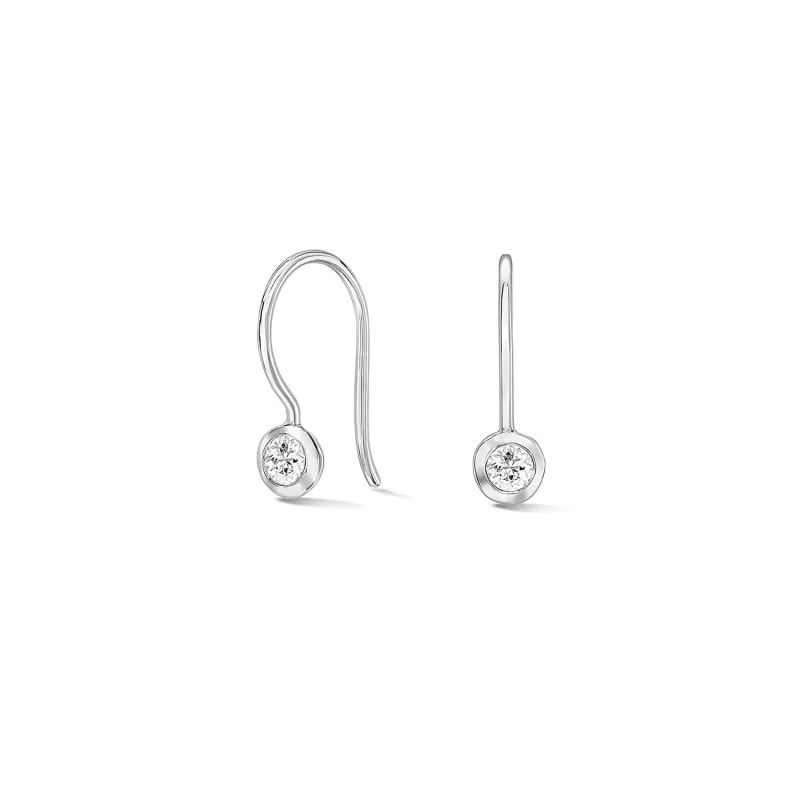 White Sapphire Dewdrop Earrings sold by Dower & Hall
