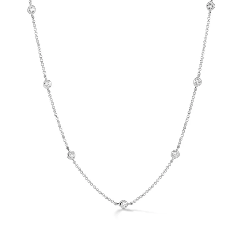White Sapphire Dewdrop Chain Necklace sold by Dower & Hall