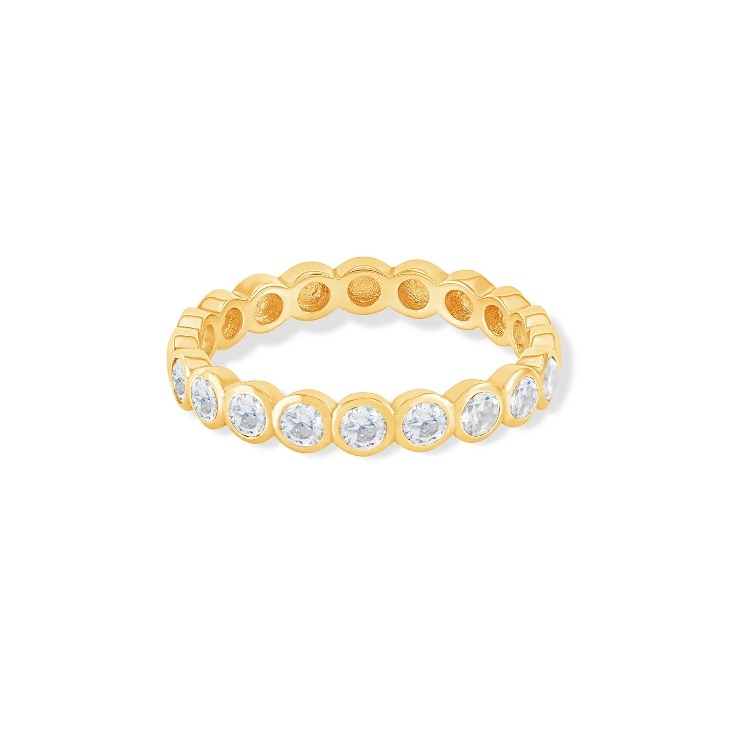 14k Gold & Diamond Dotty Half Eternity Ring - 0.25ct sold by Dower & Hall product image thumbnail 4
