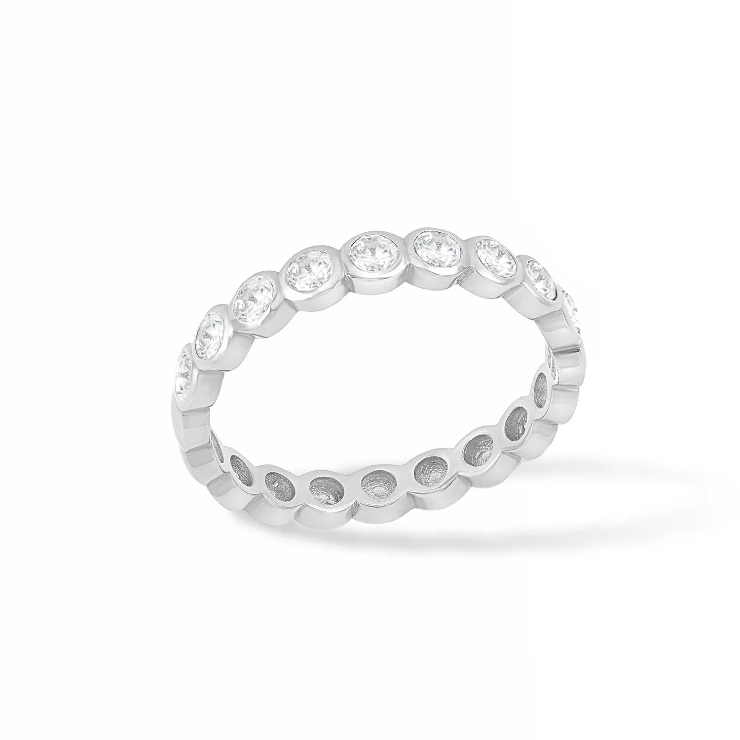 14k Gold & Diamond Dotty Half Eternity Ring - 0.25ct sold by Dower & Hall product image thumbnail 5