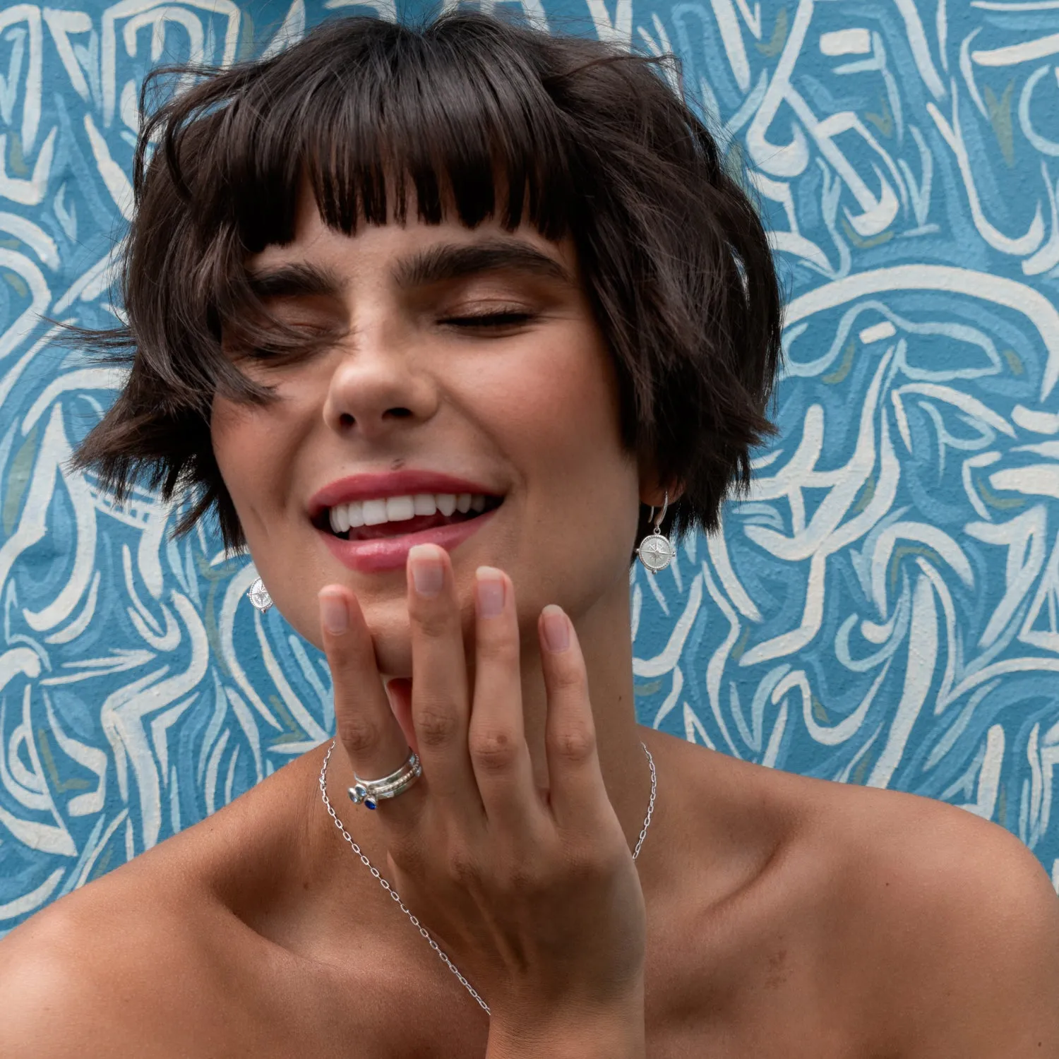 True North Story Drop Earrings sold by Dower & Hall product image thumbnail 3