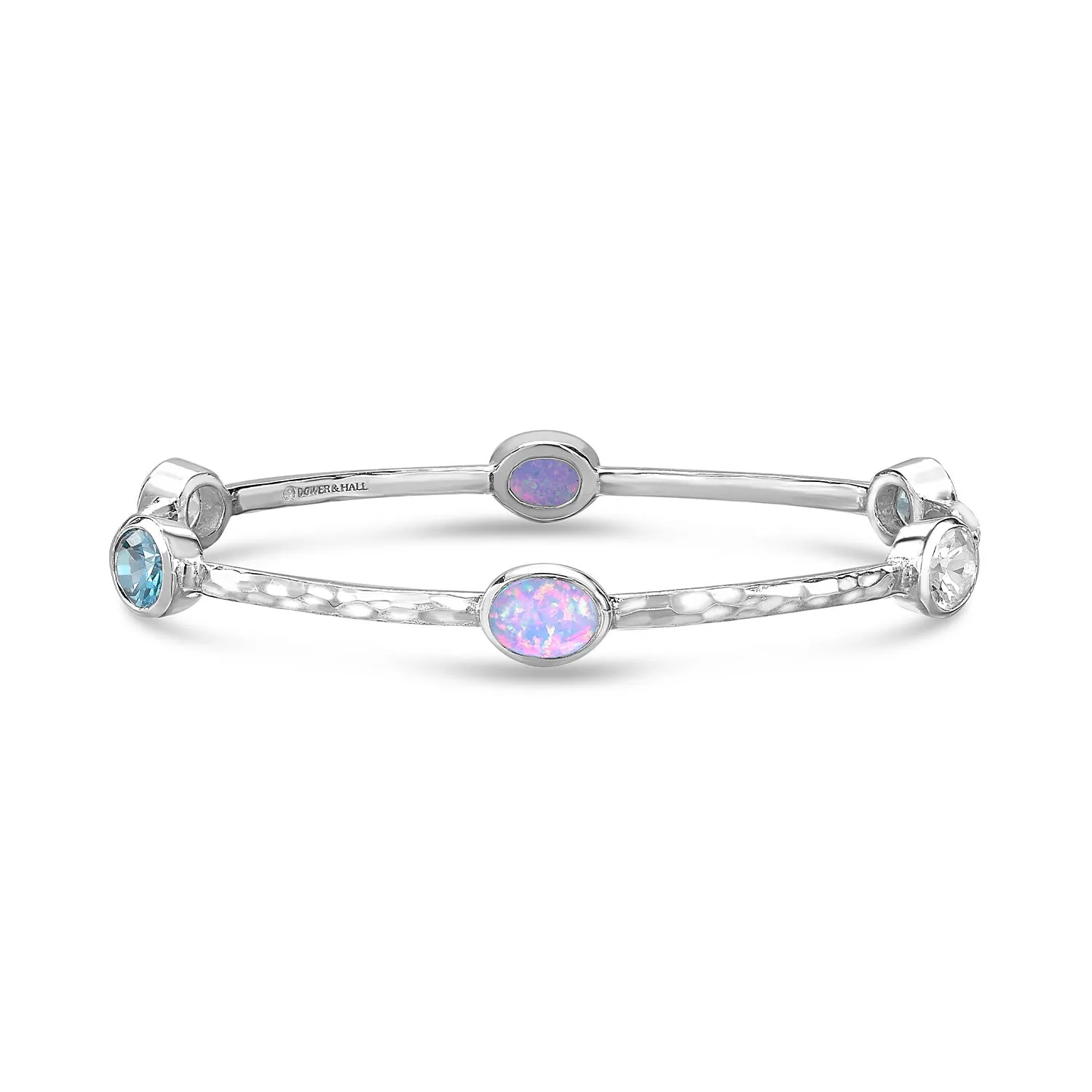 Oval Opal & Topaz Array Bangle sold by Dower & Hall