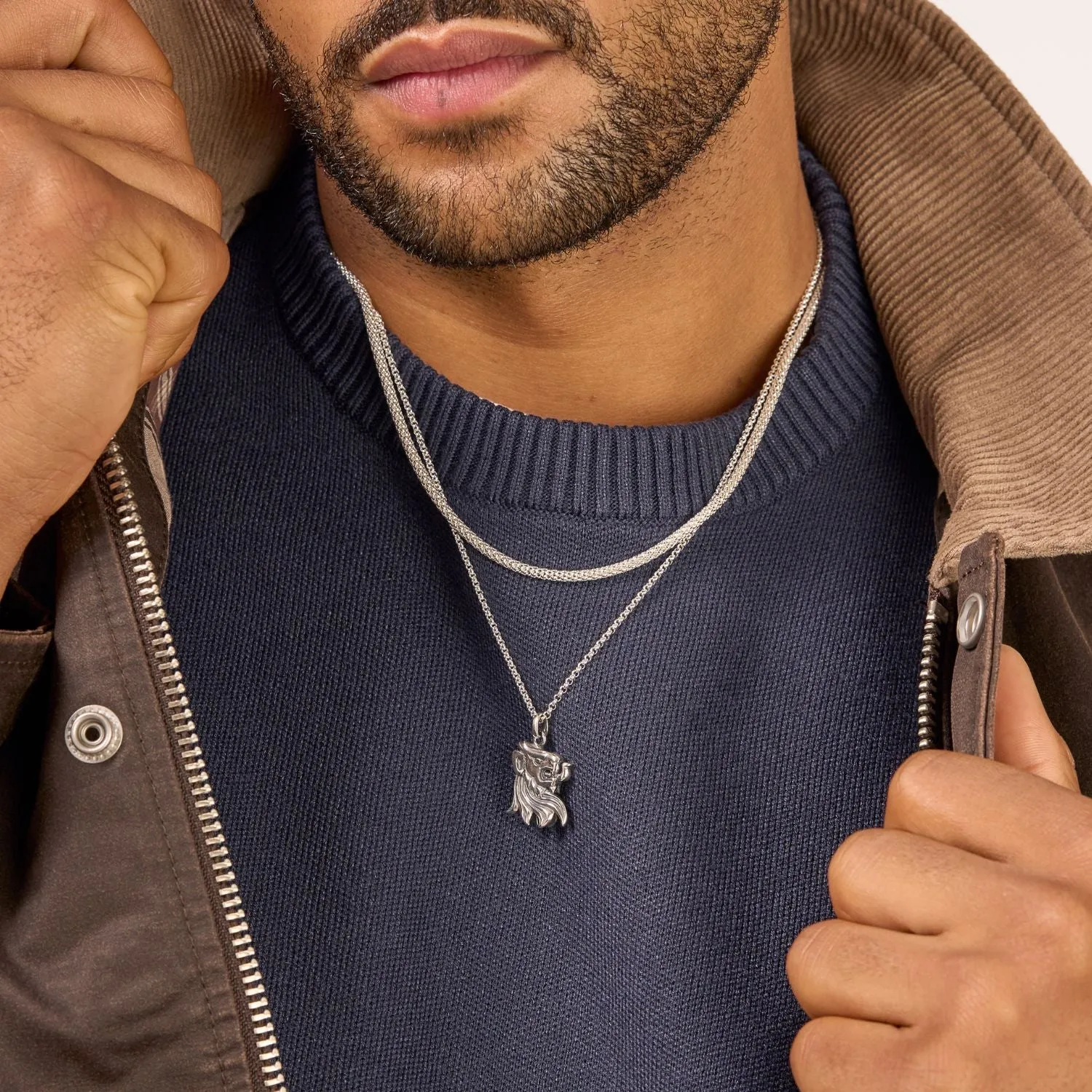 Men's Lion's Head Talisman Pendant sold by Dower & Hall product image thumbnail 4