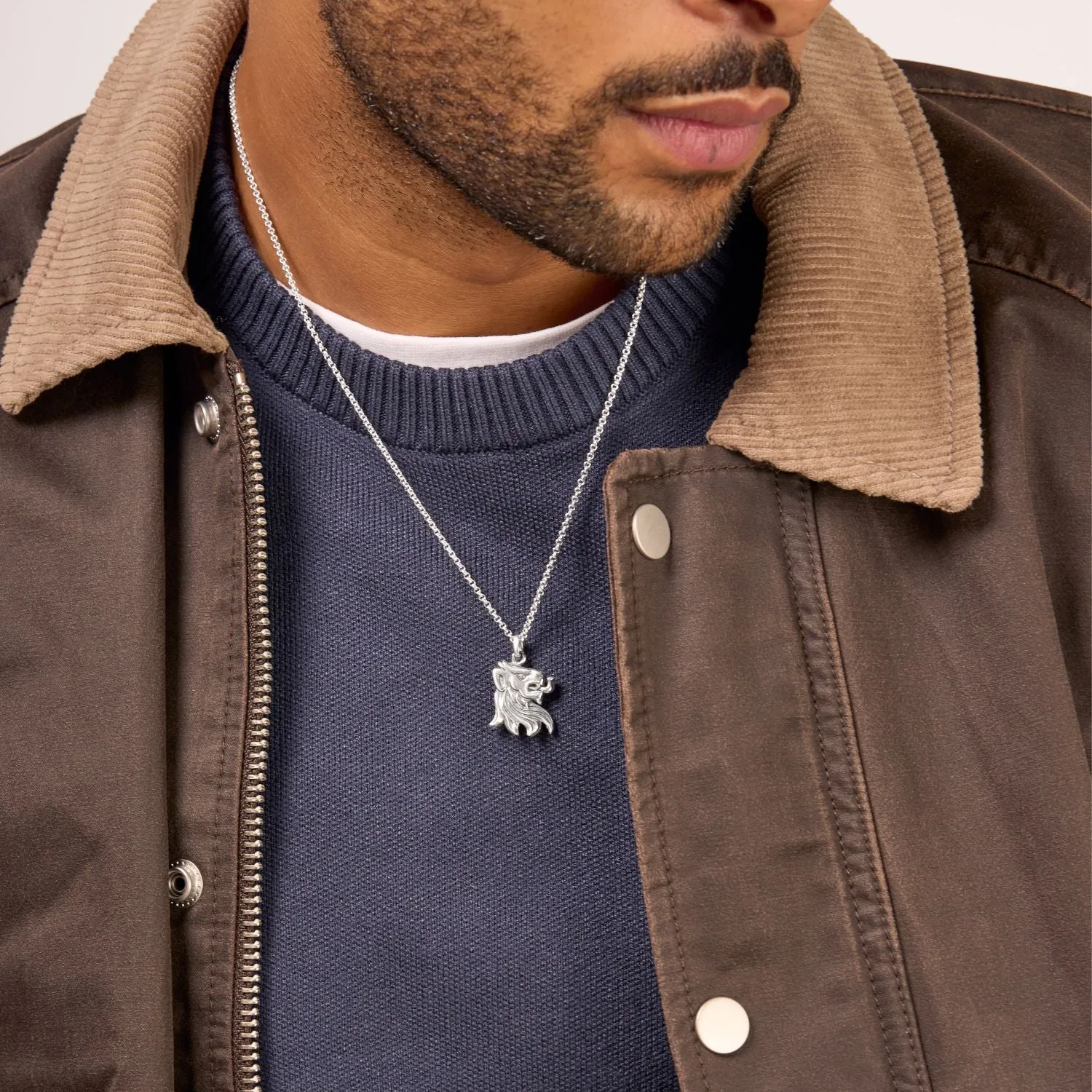 Men's Lion's Head Talisman Pendant sold by Dower & Hall product image thumbnail 2